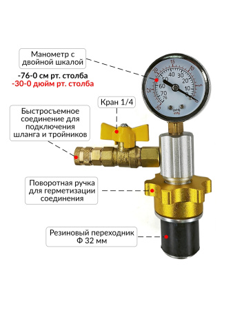 Приспособление вакуумной очистки и заправки системы охлаждения Car-Tool CT-W4010