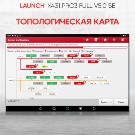Диагностический сканер для легковых и грузовых автомобилей Launch X431 PRO3 Full v5.0 SE LNC-099