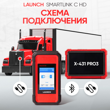Модуль диагностики грузовых автомобилей Launch Smartlink C HD LNC-170